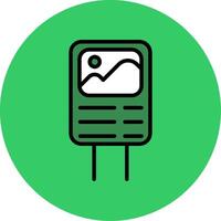Poster Filled Circle Icon vector