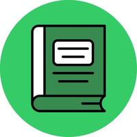 Book Filled Circle Icon vector