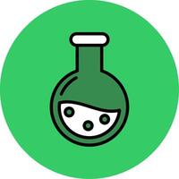 Flask Filled Circle Icon vector