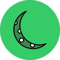 moon Filled Circle Icon vector
