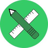 Pencil Filled Circle Icon vector