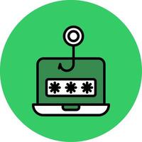 Phishing Filled Circle Icon vector