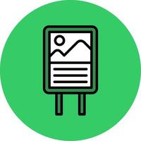 Poster Filled Circle Icon vector