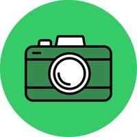 Camera Filled Circle Icon vector