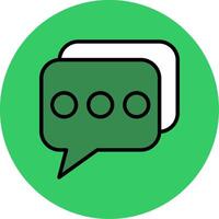 Conversation Filled Circle Icon vector
