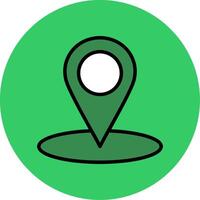 Gps Filled Circle Icon vector