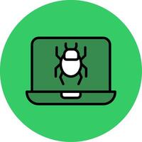 Infected Filled Circle Icon vector