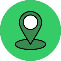 Location Filled Circle Icon vector