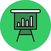 Presentation Filled Circle Icon vector