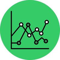 Chart Filled Circle Icon vector