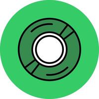 Compact Disk Filled Circle Icon vector