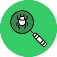 Detection Filled Circle Icon vector