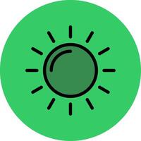 Sun Filled Circle Icon vector