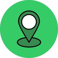 GPS Filled Circle Icon vector
