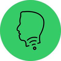Hoarseness Filled Circle Icon vector