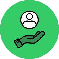 Hand Filled Circle Icon vector