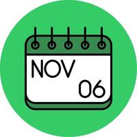 November Filled Circle Icon vector