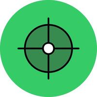 Objective Filled Circle Icon vector