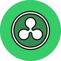 Ripple Filled Circle Icon vector
