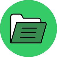 Folder Filled Circle Icon vector