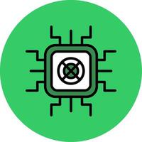 Gpu Mining Filled Circle Icon vector