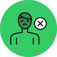Lack Of Appitite Filled Circle Icon vector