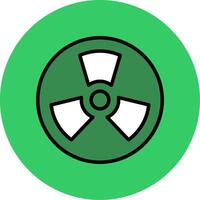 Radiation Filled Circle Icon vector