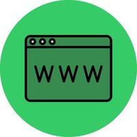 Www Filled Circle Icon vector
