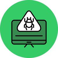 virus Filled Circle Icon vector