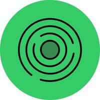 Chart Filled Circle Icon vector