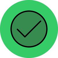 Check Filled Circle Icon vector