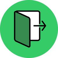 Do Not Go Out Filled Circle Icon vector