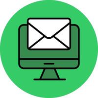 Mail Filled Circle Icon vector