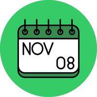 November Filled Circle Icon vector