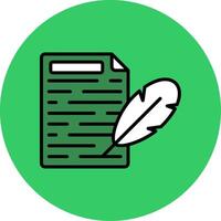 Write Filled Circle Icon vector