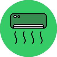 Air Condition Filled Circle Icon vector