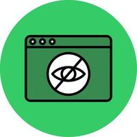 Eye Filled Circle Icon vector