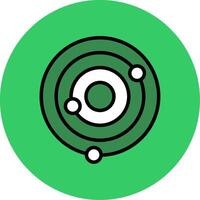 Galaxy Filled Circle Icon vector