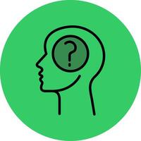 Head Filled Circle Icon vector