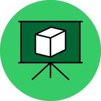 Presentation Filled Circle Icon vector