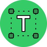 Text Filled Circle Icon vector