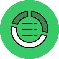 Pie Chart Filled Circle Icon vector
