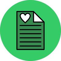 Wishlist Filled Circle Icon vector