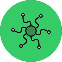 Connections Filled Circle Icon vector
