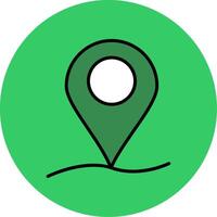 Map Pointer Filled Circle Icon vector