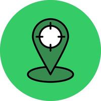 Location Marker Filled Circle Icon vector