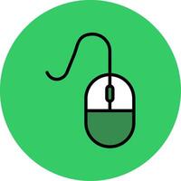 Mouse Filled Circle Icon vector