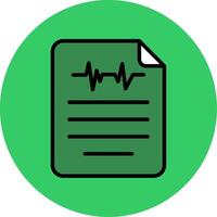 Medical Report Filled Circle Icon vector