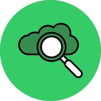 Search Filled Circle Icon vector