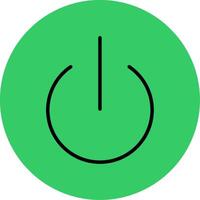 Turn On Filled Circle Icon vector